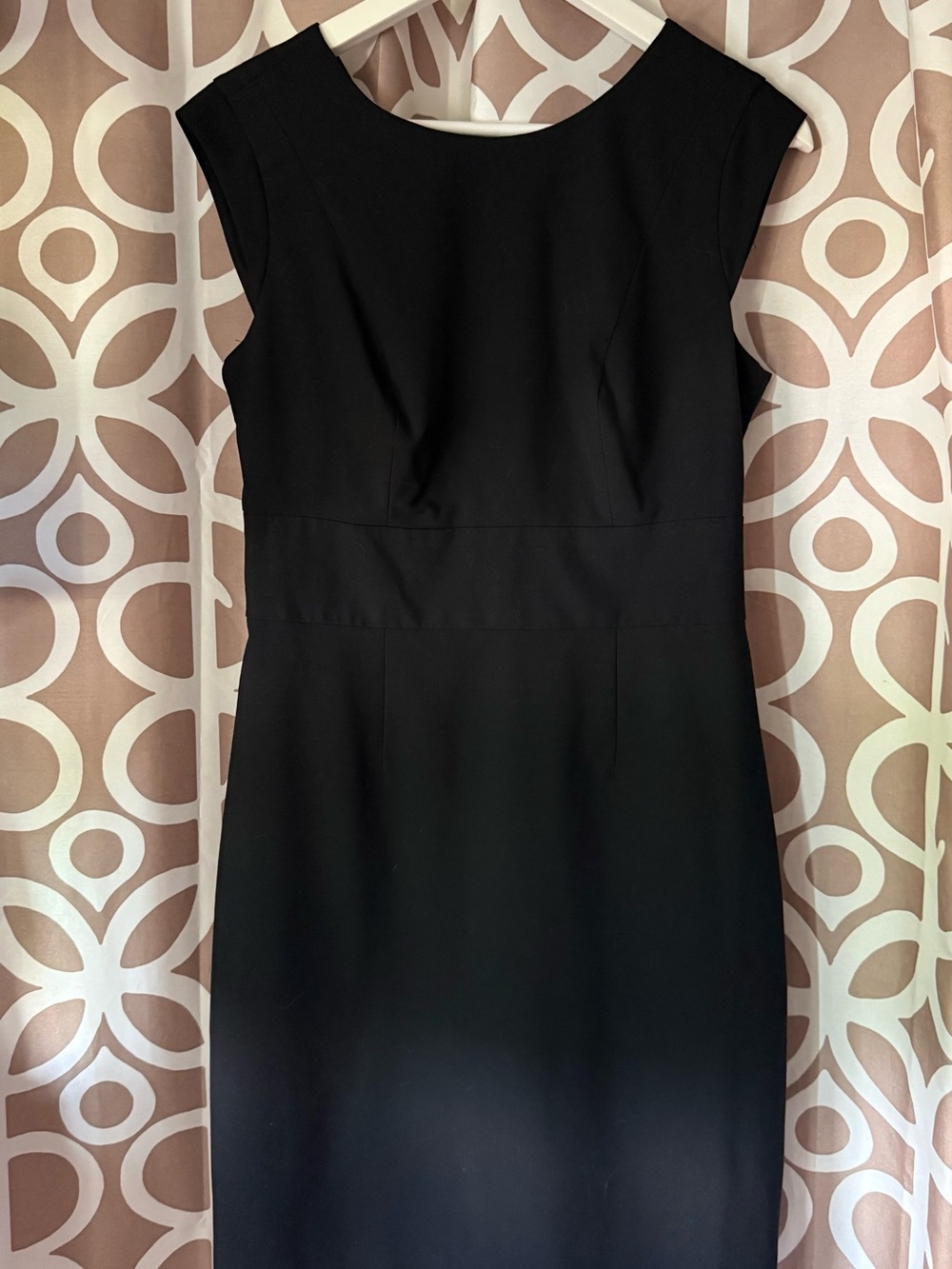 The Limited Black Cap-Sleeve Midi Sheath Dress